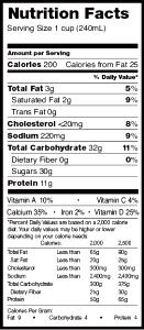 1 cup (240 ml) Reduced Fat Chocolate Milk