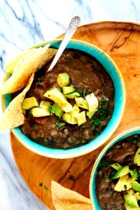 1 cup (240 ml) Spicy Black Bean Soup with Lime