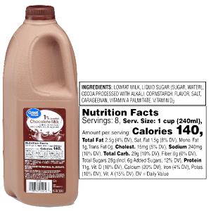 1 cup (240 ml) Vitamin D Chocolate Milk