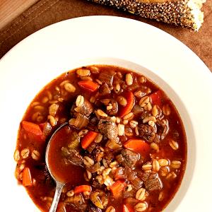 1 cup (245 g) EatWell Beef Barley Soup