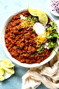 1 cup (245 g) Mild Chili Con Carne No Beans