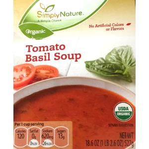 1 cup (245 g) Organic Tomato Basil Soup