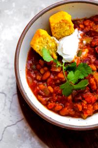 1 cup (245 g) Vegetarian Chili