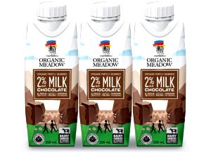 1 cup (250 ml) 2% Milk Fat Partly Skimmed Low Fat Chocolate Milk