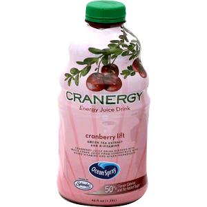 1 cup (250 ml) Cranergy Energy Juice Drink - Cranberry Lift