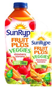 1 cup (250 ml) Fruit Plus Veggies Juice - Strawberry Banana