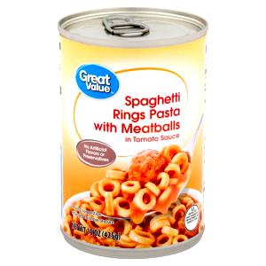 1 cup (252 g) Pasta Rings & Meatballs