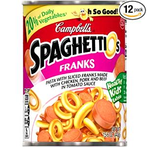 1 cup (256 g) Spaghetti Rings with Franks