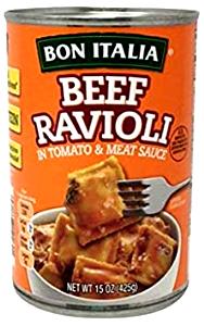 1 cup (265 g) Beef Ravioli in Tomato & Meat Sauce