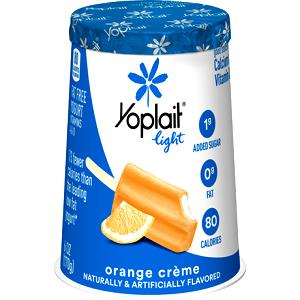 1 cup (277 g) Fat Free Orange Cream Yogurt
