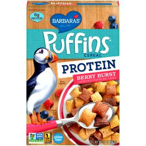 1 cup (40 g) Puffins Protein Berry Burst