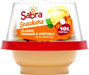 1 cup (4.56 oz) Snackers - Classic Hummus with Pretzels