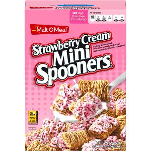 1 cup (55 g) Strawberry Cream Mini Spooners Sweetened Whole Grain Wheat Cereal