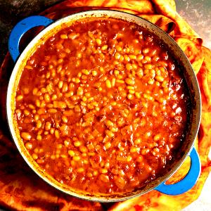 1 cup (6 oz) Bourbon Baked Beans