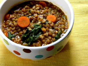 1 cup (8 oz) Barley and Creamy Lentil Soup (Small)