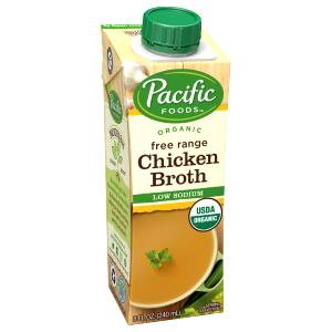 1 cup (8 oz) Organic Low Sodium Free Range Chicken Broth