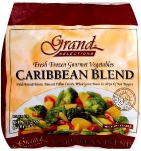 1 cup (80 g) Caribbean Blend Garden Blend Frozen Vegetables