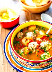 1 cup Albondigas Locas (A Meatball Soup)