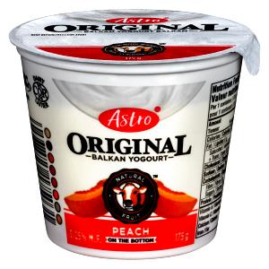 1 Cup All Natural, Peach Yogurt