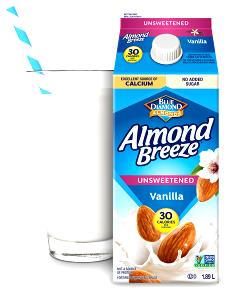 1 Cup Almond Milk, Refrigerated, Unsweetened Vanilla