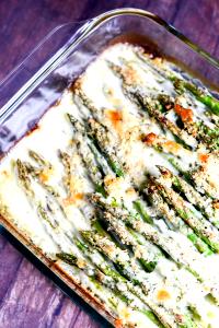 1 Cup Asparagus Creamed or with Cheese Sauce