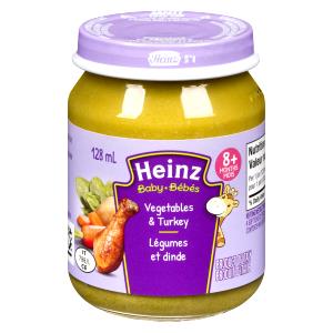 1 Cup Baby Food Vegetable and Turkey