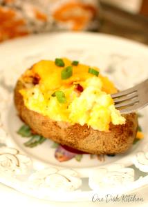 1 Cup Baked Potato Stuffed with Sour Cream (Peel Not Eaten)