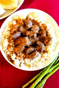 1 Cup Beef and Rice with Gravy (Mixture)