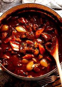 1 Cup Beef Burgundy (Beef Bourguignonne)
