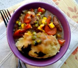 1 Cup Beef, Dumplings and Vegetables in Gravy (Mixture)