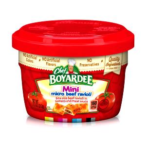 1 Cup Beef Ravioli, Mini Bites, Canned