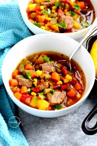 1 Cup Beef with Vegetables Soup (Mixture)