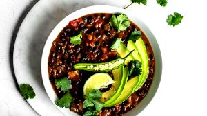 1 Cup Black Bean & Chicken Soup, Rts