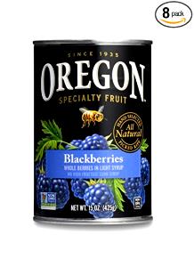 1 Cup Blackberries in Heavy Syrup (Cooked or Canned)