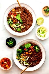 1 Cup Blended Red Pepper Black Bean Soup, Rts