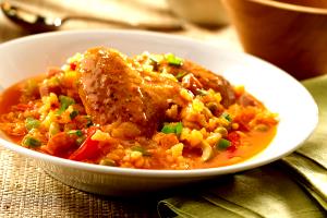 1 Cup Boneless Puerto Rican Style Soupy Rice with Chicken (Asopao De Pollo)