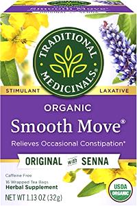 1 cup brewed (8 oz) Organic Smooth Move Senna Herbal Tea