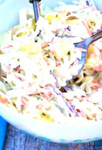 1 Cup Cabbage Salad or Coleslaw with Pineapple with Dressing