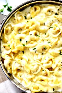 1 Cup Cheese Filled Tortellini with Cream Sauce