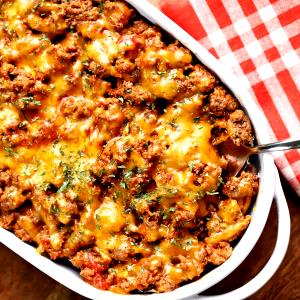 1 Cup Cheeseburger Casserole