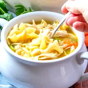 1 Cup Chicken Noodle Soup (Prepared with Water, Dehydrated)