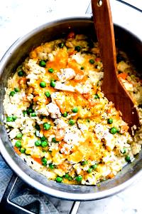 1 Cup Chicken or Turkey and Rice with Cream Sauce (Mixture)