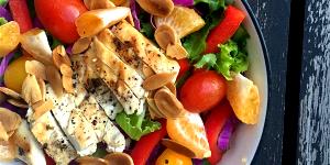 1 Cup Chicken or Turkey Garden Salad (Chicken and/or Turkey, Tomato and/or Carrots, Other Vegetables)