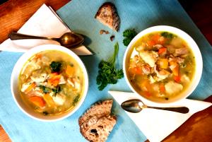 1 Cup Chicken Soup with Dumplings and Potatoes