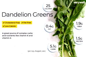 1 Cup Chopped Dandelion Greens