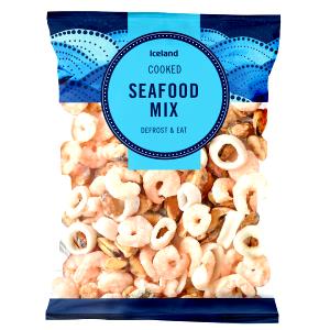 1 cup cooked (84 g) Cooked Seafood Mix