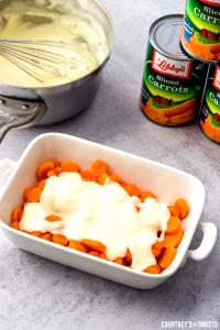1 Cup Cooked Carrots with Cheese Sauce (from Canned)