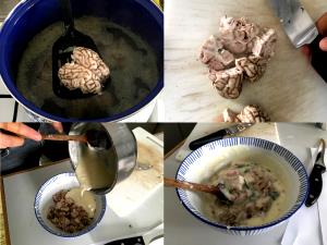 1 Cup Cooked, Diced Brains