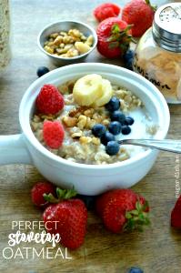 1 Cup Cooked Oatmeal with Fruit