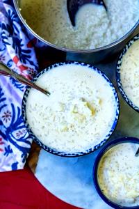 1 Cup Cooked Puerto Rican Style Cream Rice (made with Milk and Sugar)
